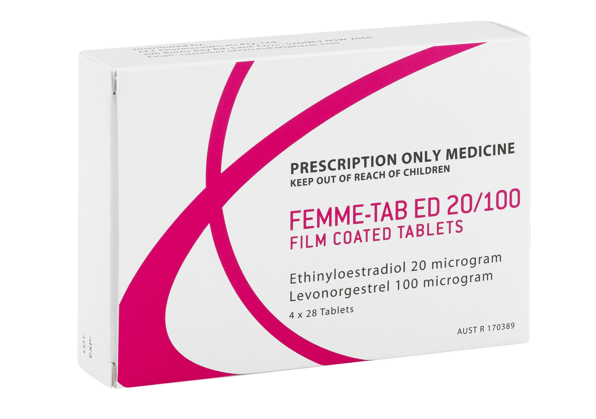 FEMME TAB Medical Sample Fulfilment In Australia My Samples Online   Femme Tab ED 20 100 Packshot 2048x1441 